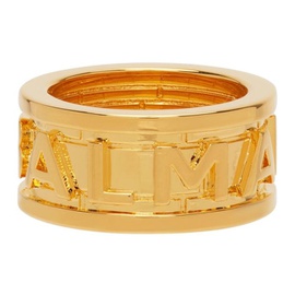 발망 Balmain Gold Tubular Chain Ring 222251F024001