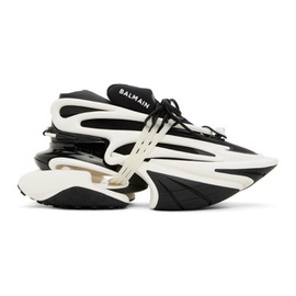 발망 Balmain Black & White Unicorn Low-Top Sneakers 222251M237015