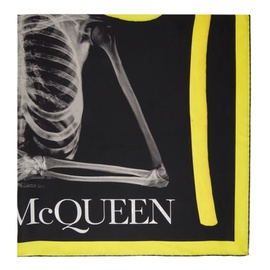 알렉산더맥퀸 Alexander McQueen Black & Yellow Printed Scarf 222259F029050