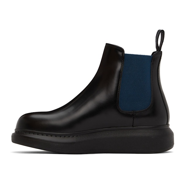 알렉산더 맥퀸 알렉산더맥퀸 Alexander McQueen Black & Blue Hybrid Ankle Boots 222259F113002