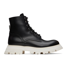 알렉산더맥퀸 Alexander McQueen Black Leather Boots 222259F113014