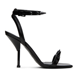 알렉산더맥퀸 Alexander McQueen Black Studded Heeled Sandals 222259F125000