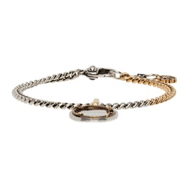 알렉산더맥퀸 Alexander McQueen Silver & Gold Snake Bracelet 222259M145016