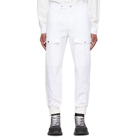 알렉산더맥퀸 Alexander McQueen White Cotton Cargo Pants 222259M188300