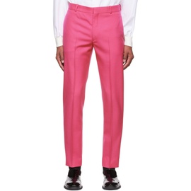 알렉산더맥퀸 Alexander McQueen Pink Wool Trousers 222259M191006
