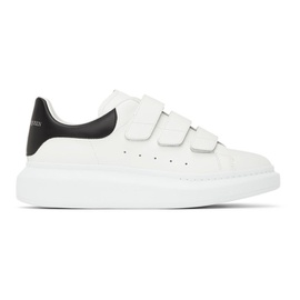 알렉산더맥퀸 Alexander McQueen White & Black Oversized Triple Strap Sneakers 222259M237052