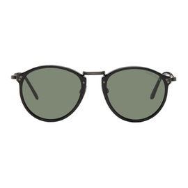 조르지오 아르마니 Giorgio Armani Black Classic Round Sunglasses 222262M134001