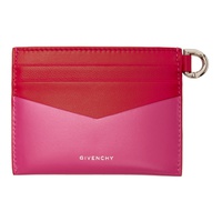 지방시 Givenchy Pink & Red 4G Card Holder 222278F040012