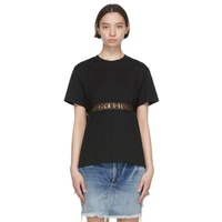 지방시 Givenchy Black Cotton T-Shirt 222278F110005