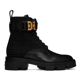지방시 Givenchy Black 4G Terra Boots 222278F113006