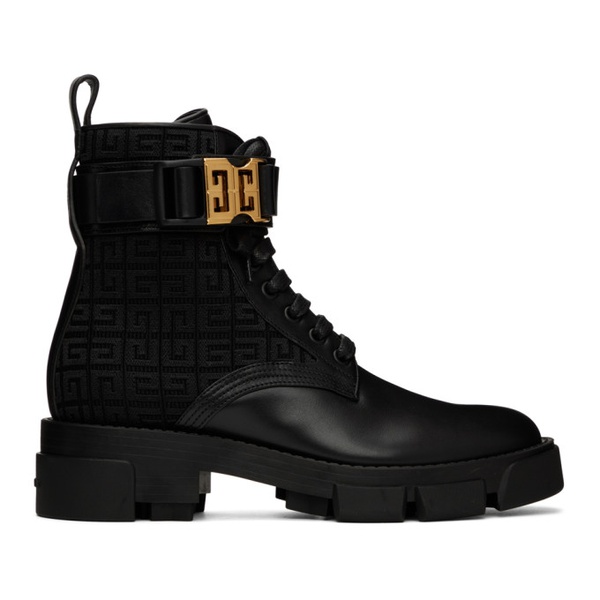 지방시 지방시 Givenchy Black 4G Terra Boots 222278F113006