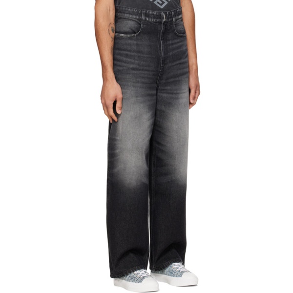 지방시 지방시 Givenchy Black Oversized Jeans 222278M186003