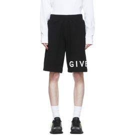 지방시 Givenchy Black Cotton Shorts 222278M193007