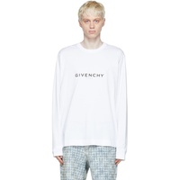 지방시 Givenchy White Cotton Long Sleeve T-Shirt 222278M213000
