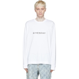 지방시 Givenchy White Cotton Long Sleeve T-Shirt 222278M213000