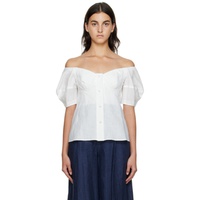 Chloe White Off-The-Shoulder Blouse 222338F107003