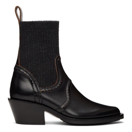 Chloe Black Nellie Ankle Boots 222338F113033