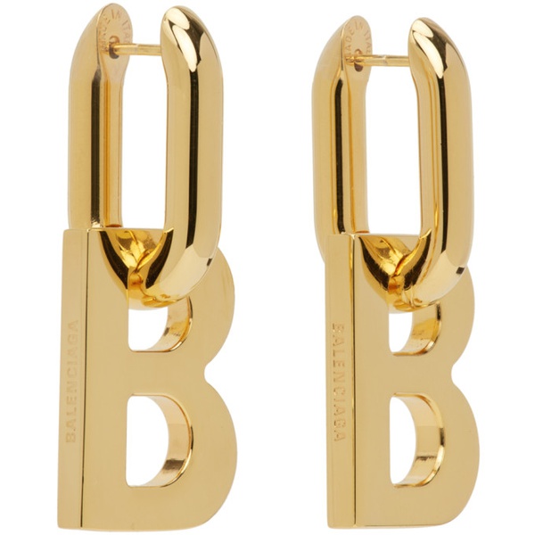 발렌시아가 발렌시아가 Balenciaga Gold XS B Chain Earrings 222342F022011