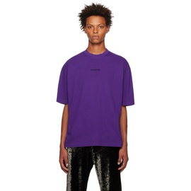 발렌시아가 Balenciaga Purple Embroidered T-Shirt 222342M213072