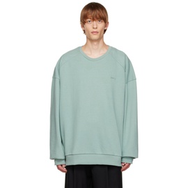 준지 Juun.J Green Garment-Dyed Sweatshirt 222343M204001