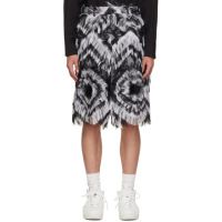 Comme des Garcons Homme Plus Black Fringed Faux-Fur Shorts 222347M193011