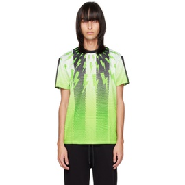 닐바렛 Neil Barrett Green Soccer T-Shirt 222368M213021