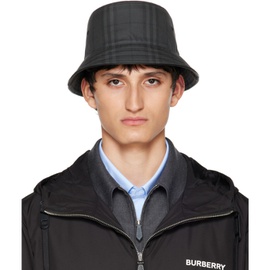버버리 Burberry Gray Vintage Check Bucket Hat 222376M140015