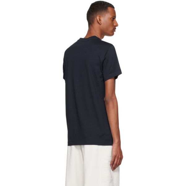 버버리 버버리 Burberry Navy Organic Cotton T-Shirt 222376M213005