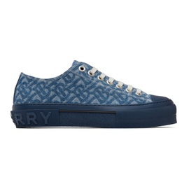 버버리 Burberry Blue Monogram Denim Sneakers 222376M237010