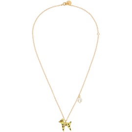 마르니 Marni Gold Cat Charm Necklace 222379F023001