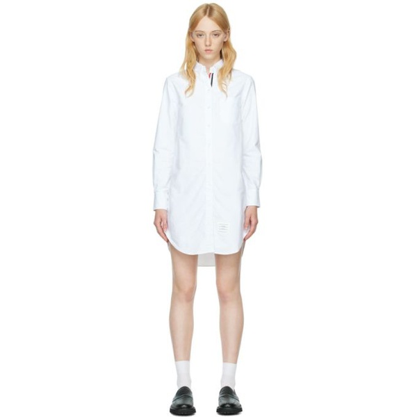 톰브라운 톰브라운 Thom Browne White Cotton Dress 222381F109000