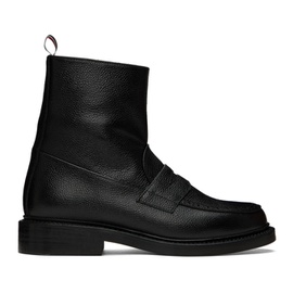 톰브라운 Thom Browne Black Penny Loafer Ankle Boots 222381F113001