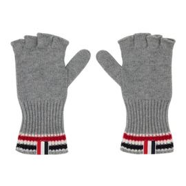 톰브라운 Thom Browne Gray Aran Convertible Gloves 222381M135003