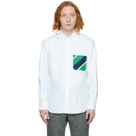 톰브라운 Thom Browne White Spread Collar Shirt 222381M192036