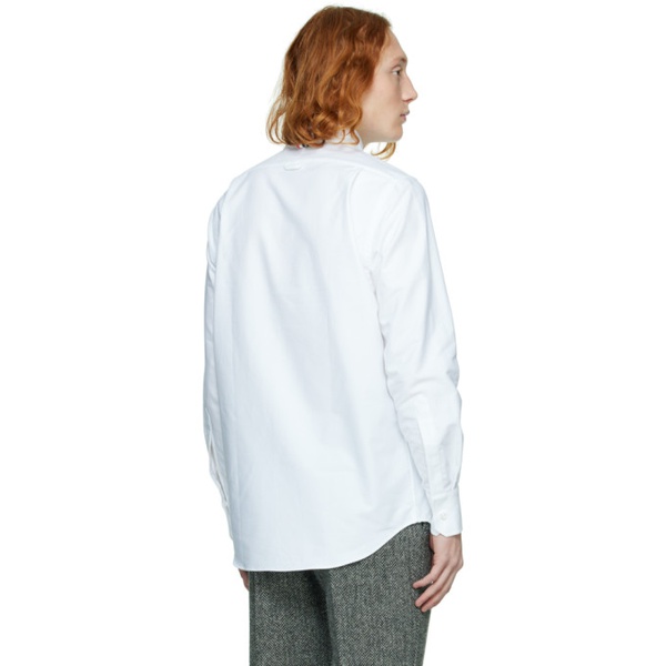 톰브라운 톰브라운 Thom Browne White Spread Collar Shirt 222381M192036