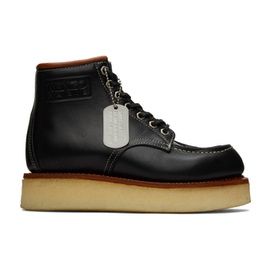 Black Kenzo Yama Lace-Up Boots 222387F113002