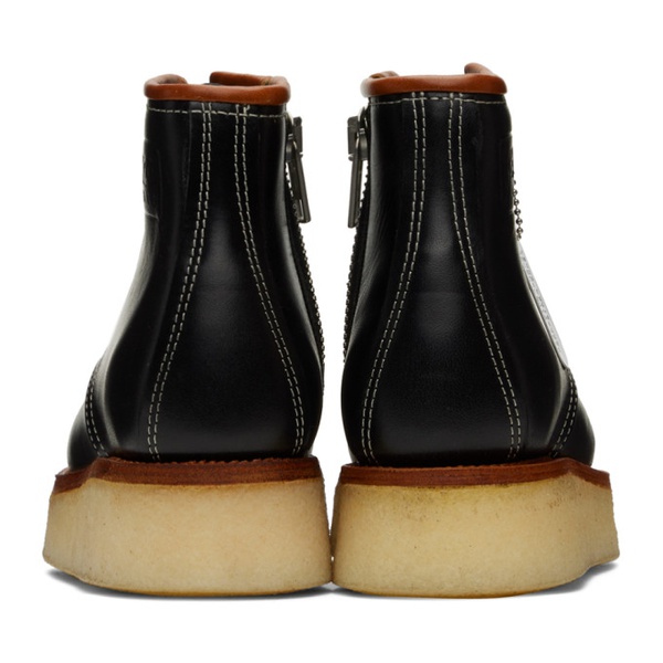  Black Kenzo Yama Lace-Up Boots 222387F113002