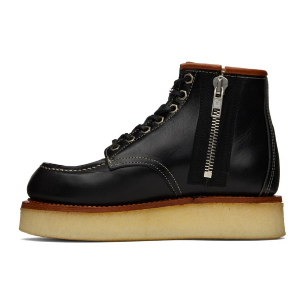  Black Kenzo Yama Lace-Up Boots 222387F113002