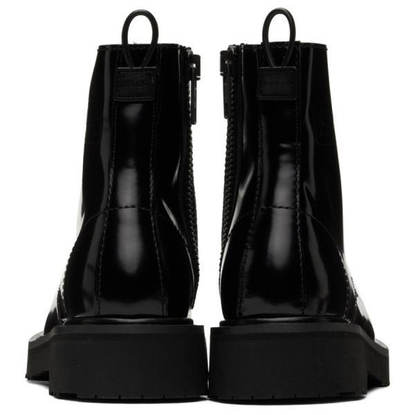  Black Kenzo Smile Lace-Up Boots 222387F113004