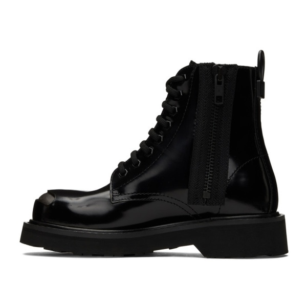  Black Kenzo Smile Lace-Up Boots 222387F113004
