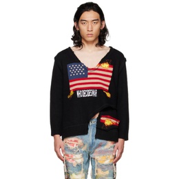 Who Decides War by MRDR BRVDO SSENSE Exclusive Black Layered Sweater 222389M206007