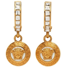 베르사체 Versace Gold Crystal Medusa Earrings 222404F022004
