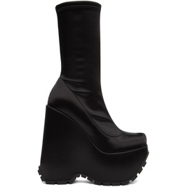 베르사체 Versace Black Triplatform Boots 222404F113000