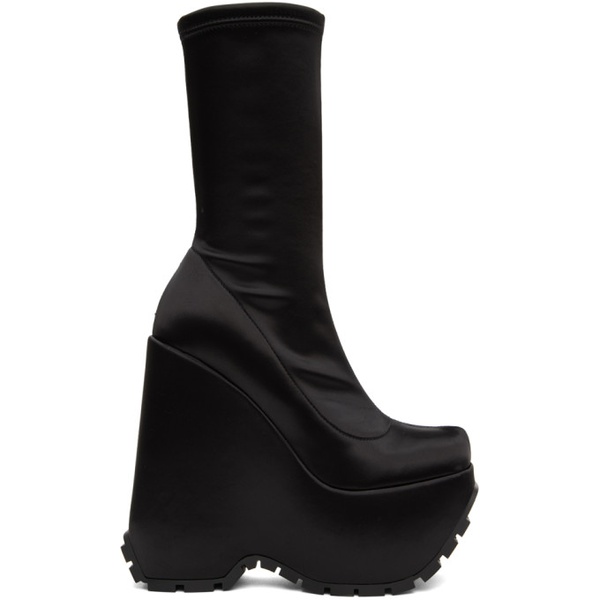 베르사체 베르사체 Versace Black Triplatform Boots 222404F113000