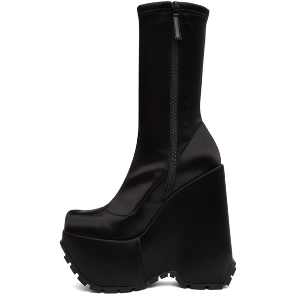 베르사체 베르사체 Versace Black Triplatform Boots 222404F113000