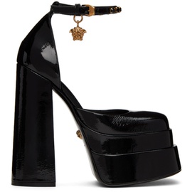 베르사체 Versace Black Aevitas Platform Heels 222404F122060