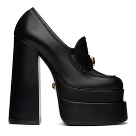 베르사체 Versace Black Aevitas Platform Loafers 222404F122073