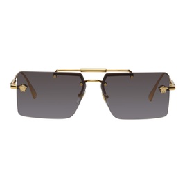 베르사체 Versace Gold Rimless Sunglasses 222404M134032