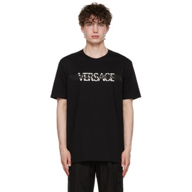 베르사체 Versace Black Greca T-Shirt 222404M213014