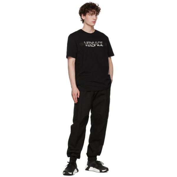 베르사체 베르사체 Versace Black Greca T-Shirt 222404M213014